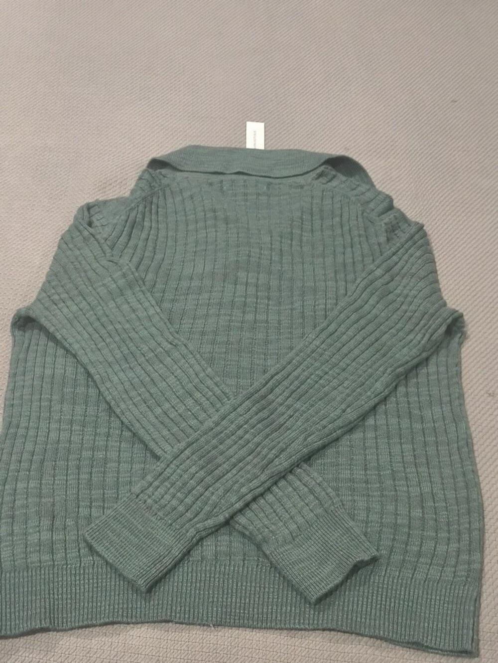 Banana Republic Linen-Cotton Slub Johnny Collar Sweater Polo